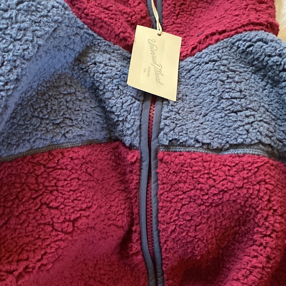 Universal Thread Women’s Sherpa Anorak Jacket size L NWT purple color block - Picture 7 of 9
